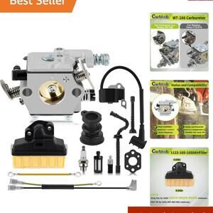 Stihl Chainsaw Carburetor Set with Ignition Coil & Fuel Line - Easy Install